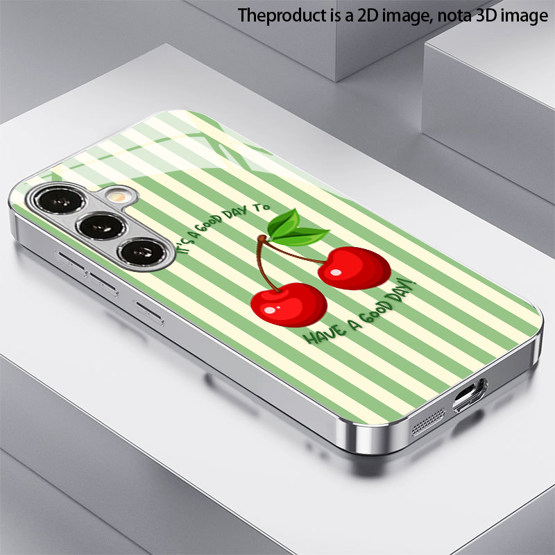 Phone Cases Cherry - Kirschstreifenmuster 2D Handyhülle für Samsung S26