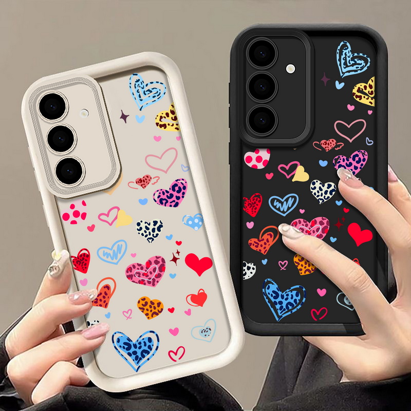 Phone Cases Galaxy A17 - Bunte Herz-Muster Handyhülle für Samsung Galaxy
