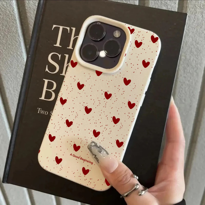 Phone Cases Trending - Modische INS Herz-Silikonhüllen für iPhone 16