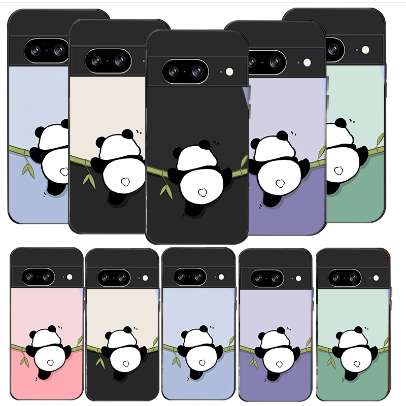 Phone Cases Pixel 10 Pro - Niedliche und bezaubernde Panda-Handyhülle aus schwarzem