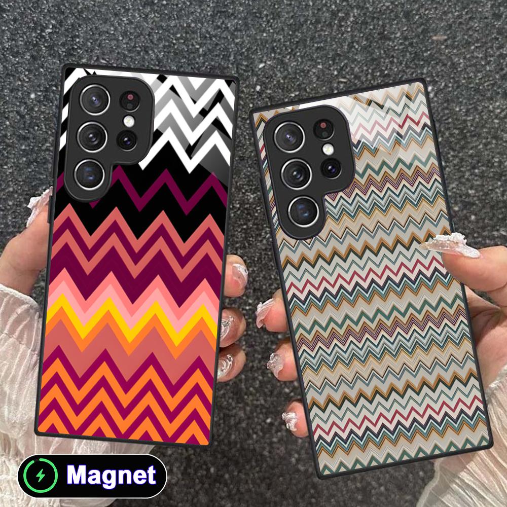 Phone Cases With Magnet - Modische Wellenstreifen-Handyhülle für Samsung Galaxy S26