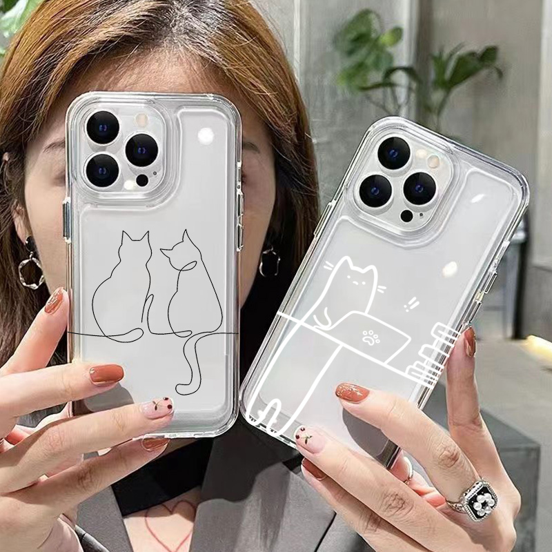 Phone Cases Xiaomi 14T - Niedliche Katzen-Handyhülle mit Anti-Sturz-Funktion für Xiaomi
