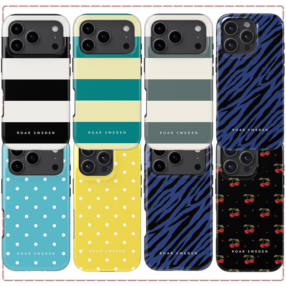 Phone Cases Sweden - Roar Sweden Blaue Polka Handyhülle für