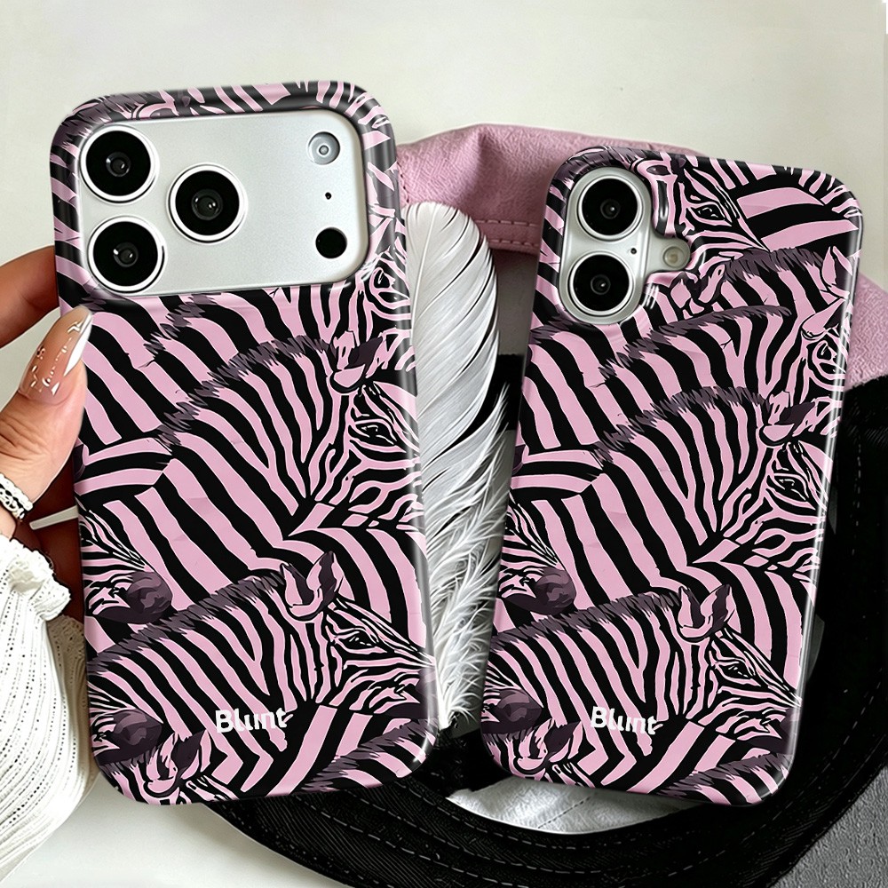 Phone Cases Zebra - Rosa Zebra Blunt Handyhülle für iPhone