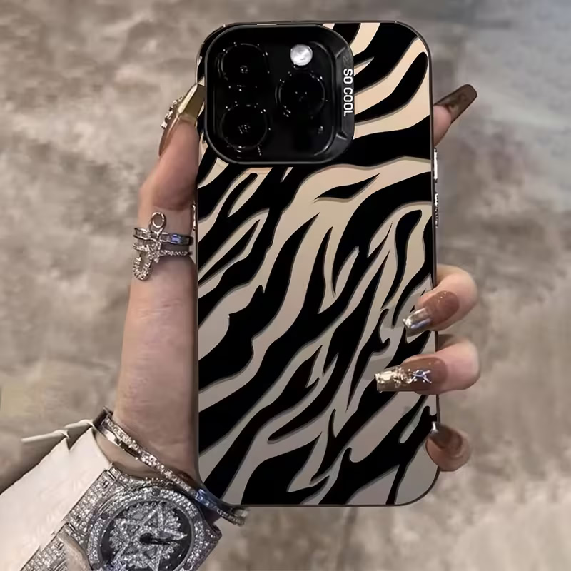Phone Cases Zebra - Zebra-Muster Schwarze Fortschrittliche IMD Stoßfeste Hülle