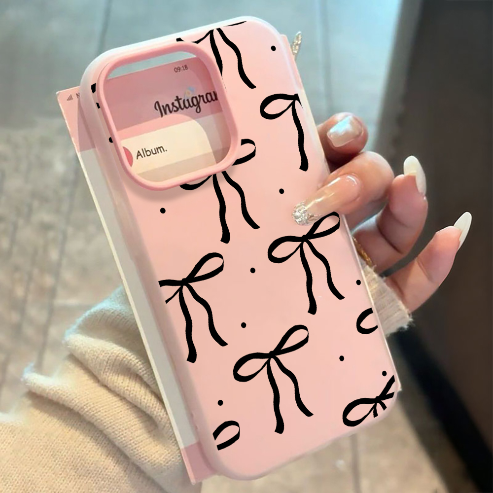 Phone Cases Xiaomi 14T - INS Große schwarze Schleifenmuster-Silikon-Handyhülle für Xiaomi