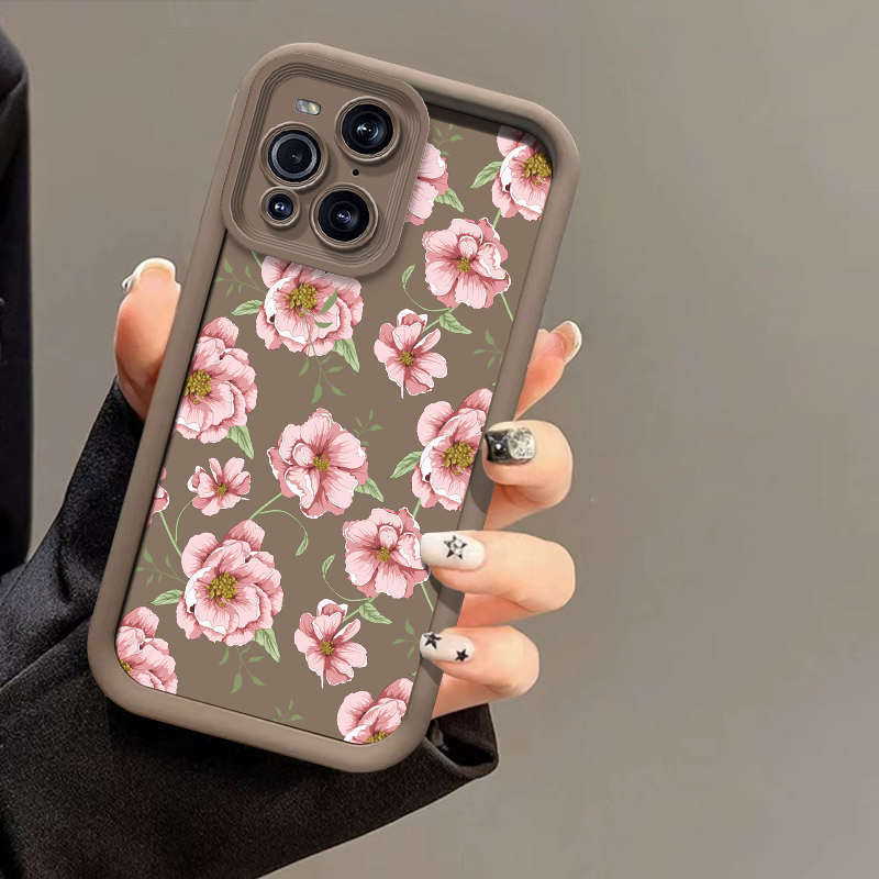 Phone Cases Oppo - Silikon-Blumen-Handyhülle für OPPO Find X3 Lite