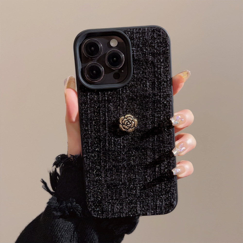 Phone Cases Expensive - Luxuriöse 3D Goldene Kamelienblüten Handyhülle für