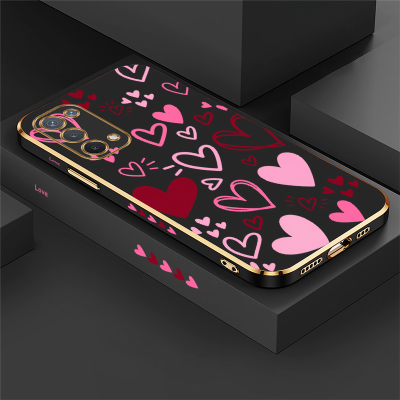 Phone Cases Oppo - Luxuriöse Bunte Herz-Handyhülle für OPPO A54