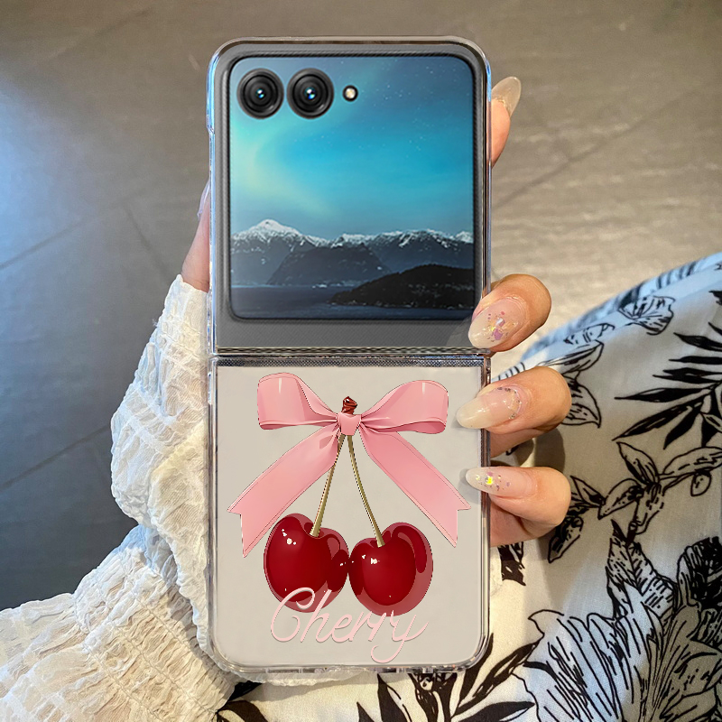 Phone Cases Cherry - Rosa Kirschblüten-Schleifenmuster Handyhülle für Motorola Razr