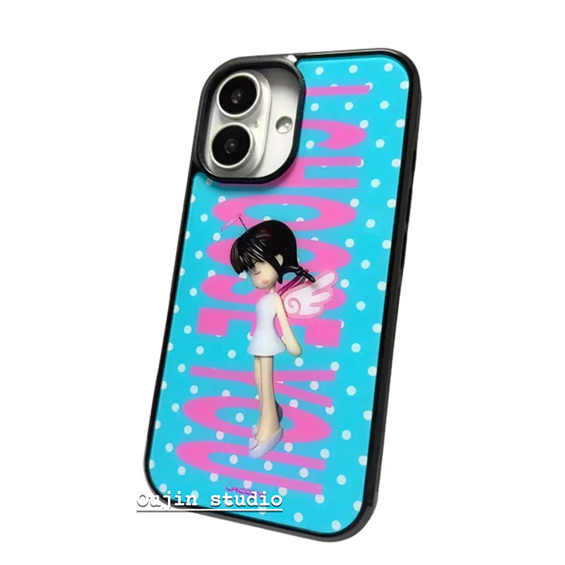 Phone Cases Cool Girl - Koreanische Ins Polka Dots Engel-Mädchen Handyhülle