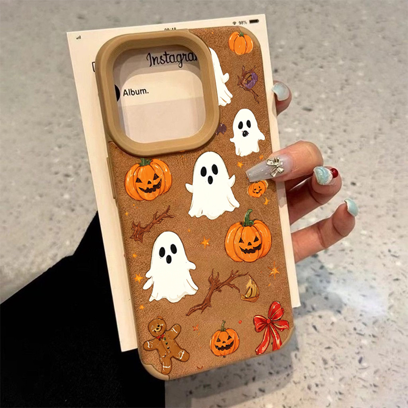 Phone Cases Protective - Halloween Niedliche Kürbis-Geister-Handyhülle für iPhone 17