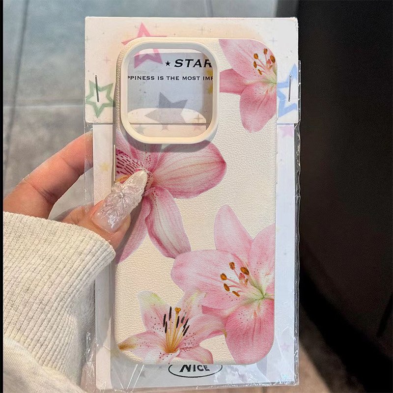 Phone Cases Galaxy S25 - Pink Lily Lychee Textur Handyhülle für