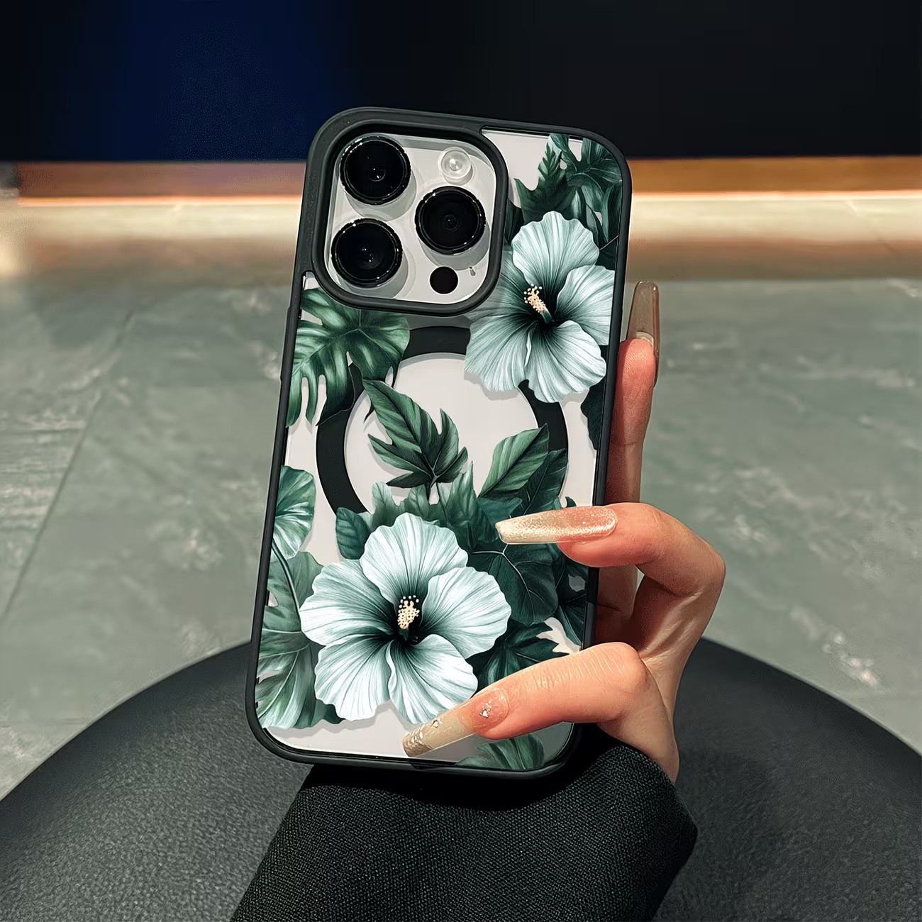 Phone Cases Protective - Grüne Blumenmuster Handyhülle für iPhone 17