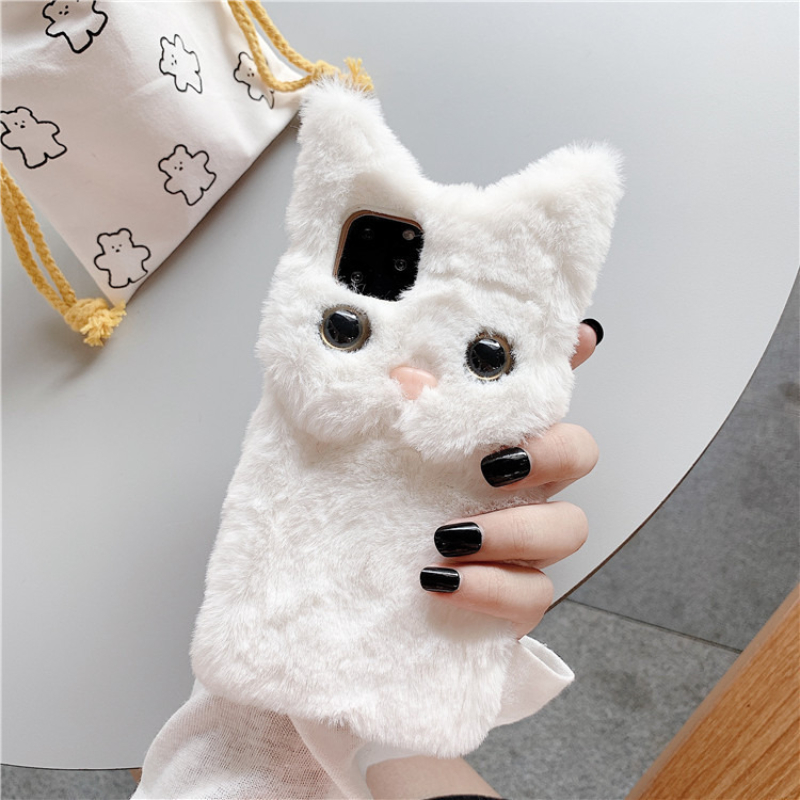 3D Niedliche Cartoon-Katze Plü – Phone Cases Iphone 17 Pro Bewertung und Preis