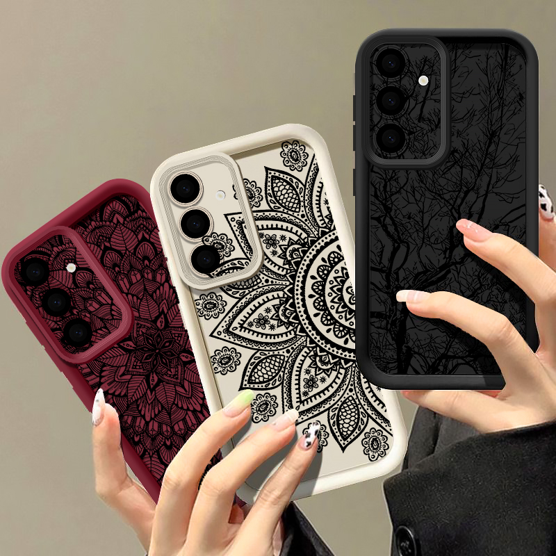 Retro-Blumen-Totem-Muster-Hüll – Phone Cases Galaxy A17 Bewertung und Preis