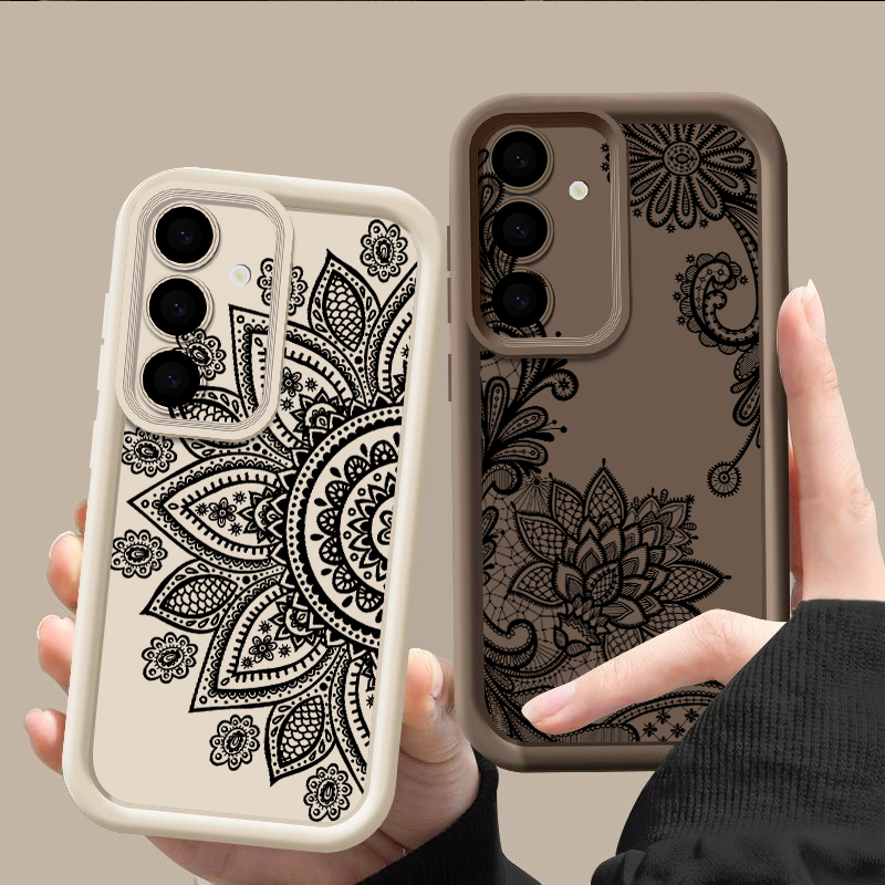 Retro-Blumen-Totem-Muster-Hüll – Phone Cases Galaxy A17 Bewertung und Preis