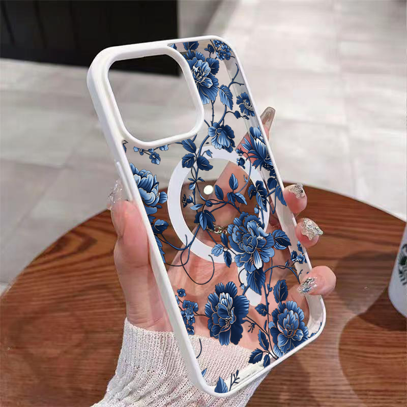 Luxuriöse Vintage Blaue Blumen – Phone Cases Iphone 17 Pro Bewertung und Preis