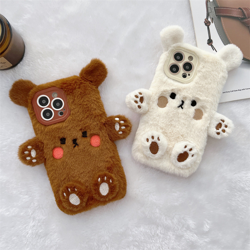 Koreanische 3D Cartoon Bär Fla – Phone Cases Protective Bewertung und Preis