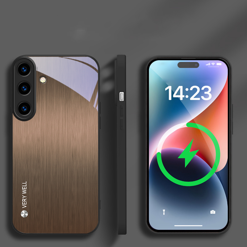 Minimal gebürstetes Metall, ge – Phone Cases With Magnet Bewertung und Preis