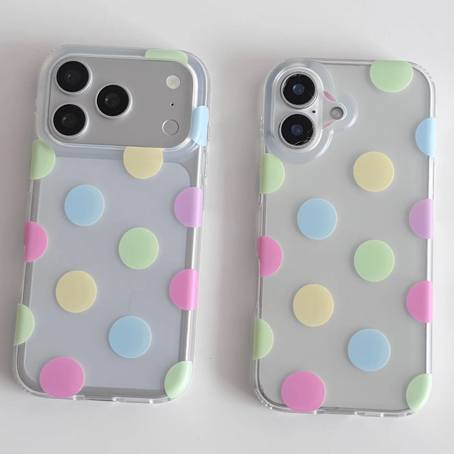 Korea Ins Bunte Polka Dots Mat – Phone Cases Iphone 15 Pro Max Bewertung und Preis