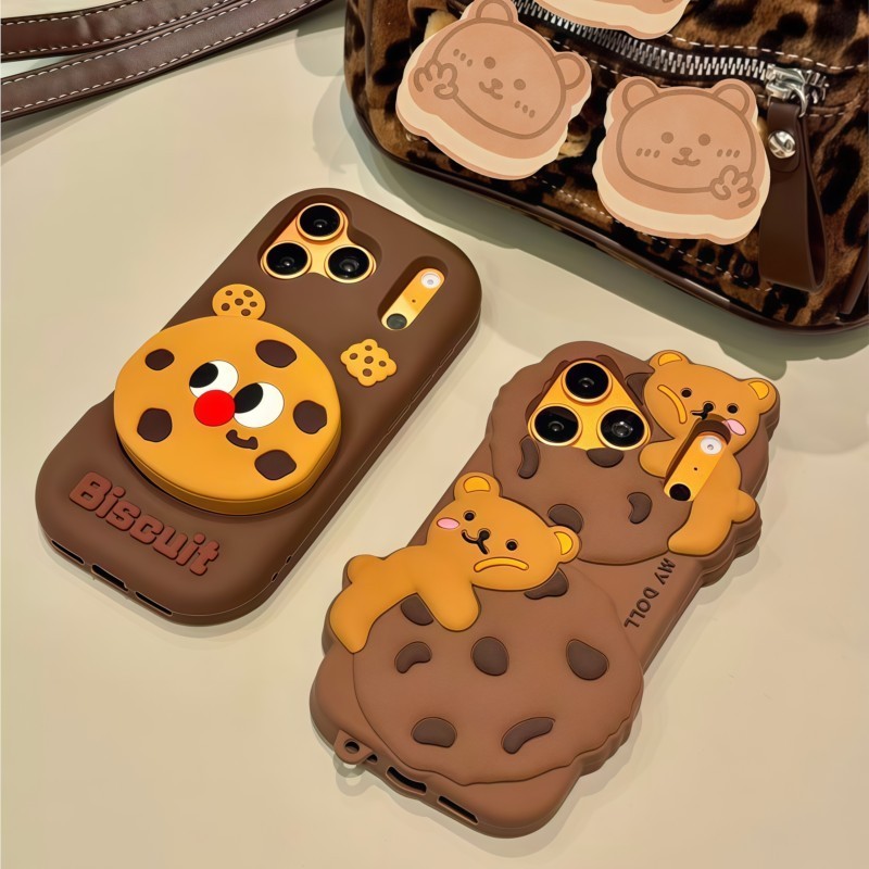 3D Cartoon Kawaii Keks-Bär Han – Phone Cases Cool Girl Bewertung und Preis