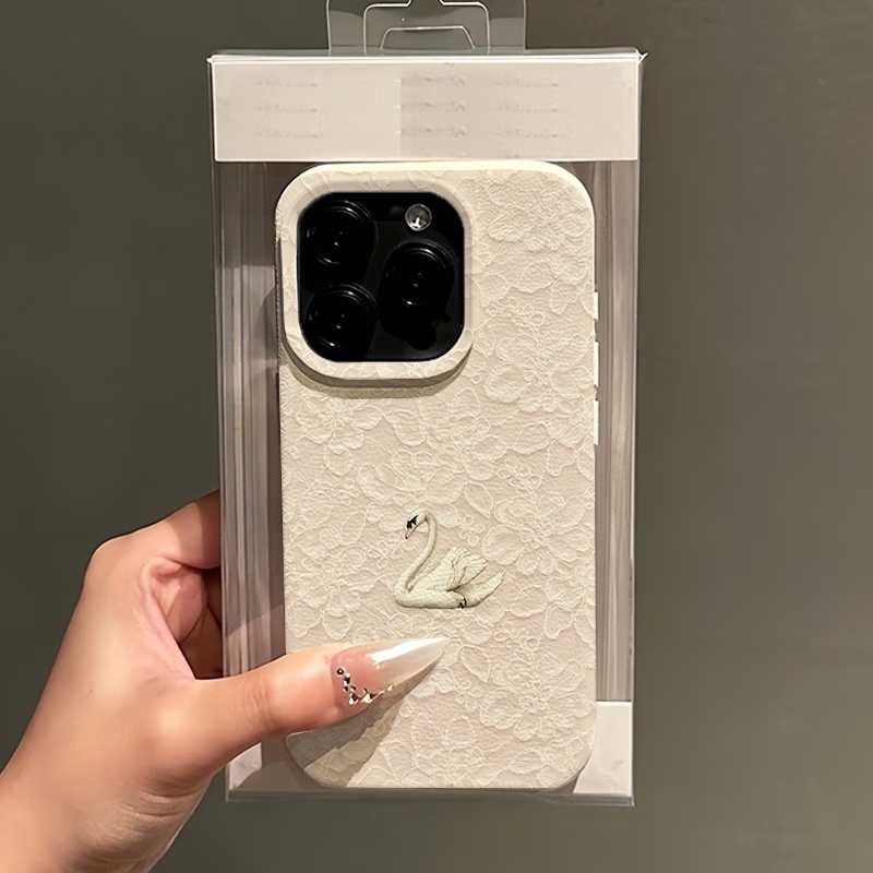 Spitzenmuster Schwan Lychee Te – Phone Cases Iphone 17 Pro Bewertung und Preis