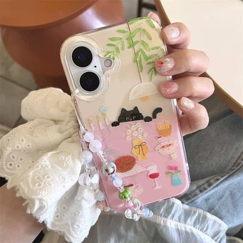 Ins Girl Niedliche Esstisch-Ka – Phone Cases Cool Girl Bewertung und Preis