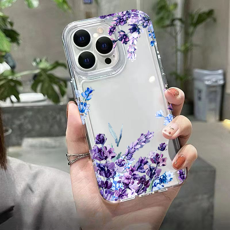 Lila Blumen Weiche TPU Handyhü – Phone Cases Protective Bewertung und Preis